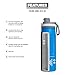 adidas 600 ML (20 oz) Metal Water Bottle, Hot/Cold Double-Walled Insulated 18/8 Stainless Steel, Blue Rush/White/Grey, One Size
