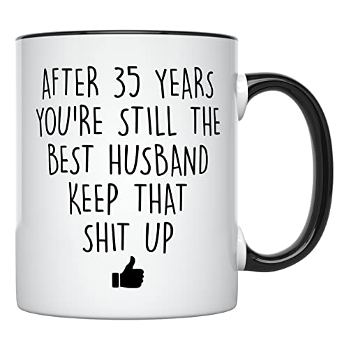 Product Image of the YouNique Designs 35th Wedding Anniversary Mug, Funny Husband Coffee Cup