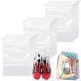 100 Packs Shoes Bags for Travel 10 x 14 Inch Large Transparent Shoe Bags Clear Drawstring Bags Plast