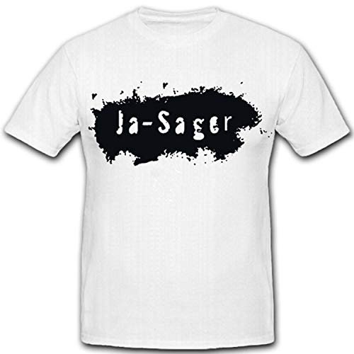 T-shirt Ja Sager blanc humour allemand cadeau idéal taille XXXL pour ami