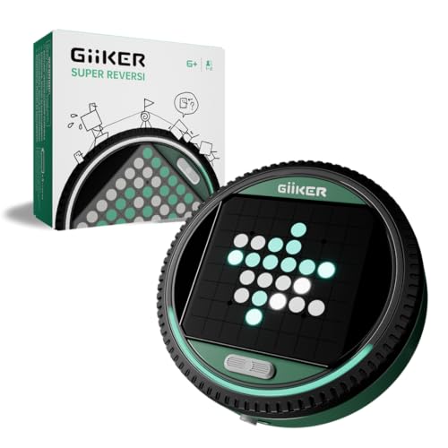 GiiKER Super Reversi - Electronic Strategy Board Game with AI Opponent, Smart Handheld Logic Puzzle & Brain Teaser for Kids and Adults, Portable Travel Toy with 3 Game Modes & 500 Challenges
