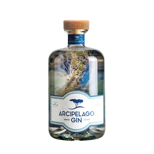 Arcipelago | Gin Italiano da 700ml Vol 42% Idea Regalo - Distillato con 7 Botaniche - Sapore con Note di Limone dell’Elba ed Elicriso di Capraia - Ideale per Gin Tonic e Cocktail – Made in Italy 100%