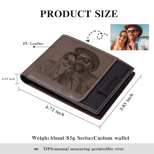 Gifts for Husband Personalized Wallets for Men Custom Photo Wallets for BF Dad Son Family Groomsmen Friend, Birthday Anniversary Father's Day Christmas Gifts for Men2