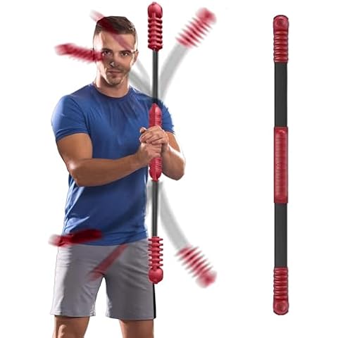 OSCILLATING SLIM Fitness Bar for Workout,Elastic Exercise Bar, Vibration Weight Stick,Body Physical Therapy,Core Strength Training,Arm Shoulder Stretch At Home Gym. Cover