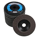 Tueascallk 10 Packs 240 Grit Flap Discs, 4' x 5/8' Flat Type (T27) Flap Grinding Wheel, Enhanced Calcined Zirconium Abrasive Sanding Disc, Suitable for Both Metal and Wood