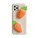 Produktbild DHIMOG iPhone 11/11 Pro/11 Pro Max Hülle Plüsch Karotte Muster Handyhülle Cute 3D Furry Anti Fall Stoßfest Staubschutz Warme Soft TPU Schutzhülle,iPhone11
