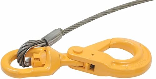 Miniatura 8 de Mytee Products Cable de cabrestante estampado de 38 pulgadas x 50 pies con gancho giratorio autobloqueante  20,400 libras de la máxima resistencia a