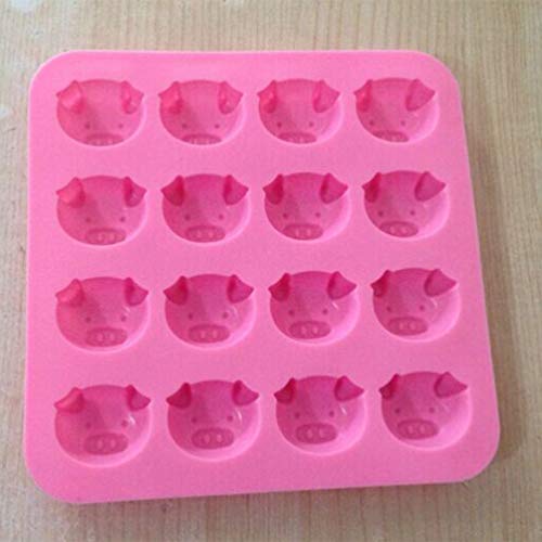 Molde de silicone Hemoton 16 porquinhos criativos ferramentas de decoração prática molde de bolo par
