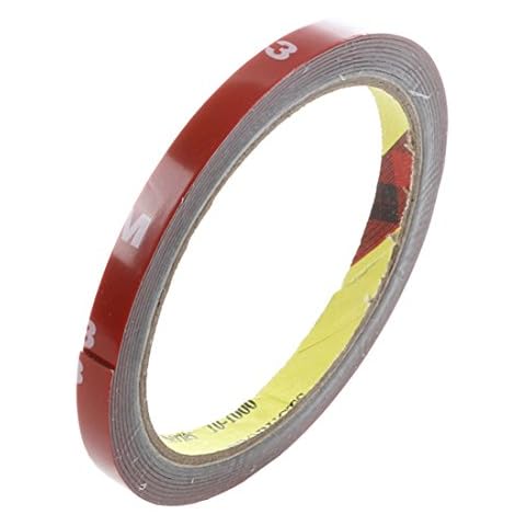 Daweglop Strong Permanent Double Sided Super Sticky Foam Tape Roll For Vehicle Car, Red 8MM* Cover