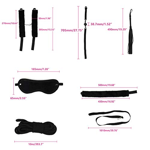 N\A Kit ajustável de couro com 12 peças para festas à noite, casais, roupa de bricolagem, equipamen