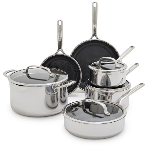 Image of GreenPan Spectra Hybrid 10pc Stainless Steel Cookware Set