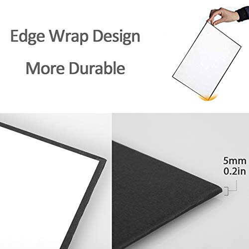 Meking 3 in 1 Photography Reflector Cardboard, 12 x 8 inch Folding Light Diffuser Board for Still Life, Product and Food Photo Shooting - Black, Silver and White, 2 Pack