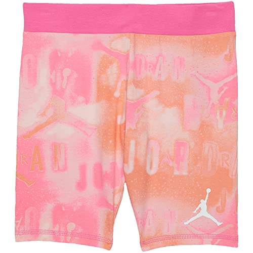 Jordan Girl's Essentials All Over Print Bike Shorts (Little Kids/Big Kids) Pinksicle LG (12-14 Big Kid)