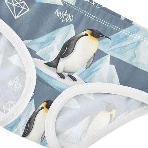 Personalized Girls Underwear Toddlers 2t Cotton Panties for Girl Vivid Emperor Penguins Glacier Underpants Briefs4