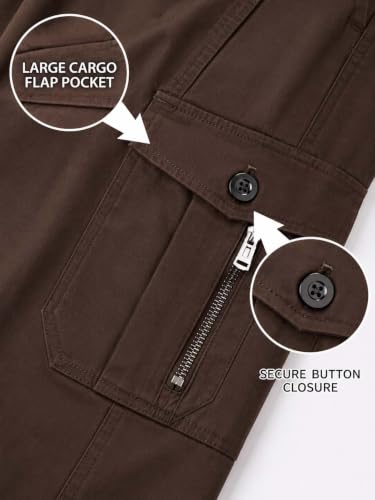 Image of Lymio Men Cargo | Cotton Cargo Pants for Men | Regular Fit High Rise Solid Pants (117-120)