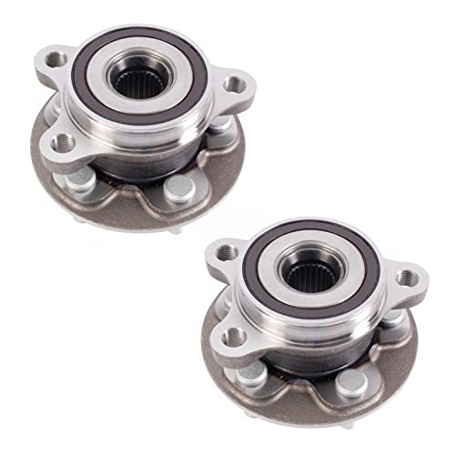 Image of TRQ Front Left and Right Wheel Bearing & Hub Assembly Set 2 Piece for 20-22 Toyota Corolla LE SE Japan Built Models 1st VIN Digit J 20-22 Corolla Hybrid LE 16-22 Prius 17-22 Prius Prime
