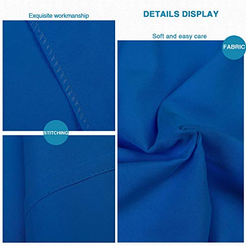 FLXXIE 2 Pack Microfiber Queen Pillow Cases, 1800 Super Soft Pillowcases with Envelope Closure, Wrinkle, Fade and Stain Resistant Pillow Covers, 20x30, Royal Blue