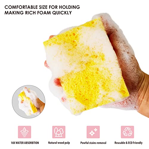 Vilphel Non Scratch Sponges 12 Pack Multi-Purpose Eco Friendly Dish Sponges For Washing Dishes #TOP2