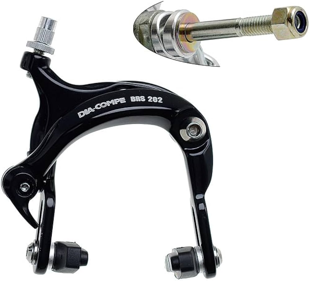 DIA-COMPE BRS202 ナット式 前後セットブラック　ダイアコンペ Amazon | BRS202 キャリパーブレーキ フロント用 六角ナット式