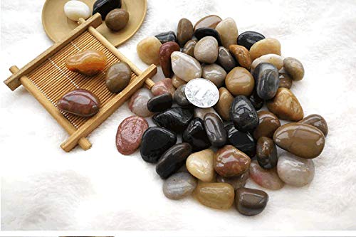 shun yi - Piedras Decorativas para jarrones de Colores Que Brillan en la Oscuridad, Grava Pulida para Exteriores, Acuario, Paisaje, jarrón, Rellenos, Rain Flower Stone 2 LB