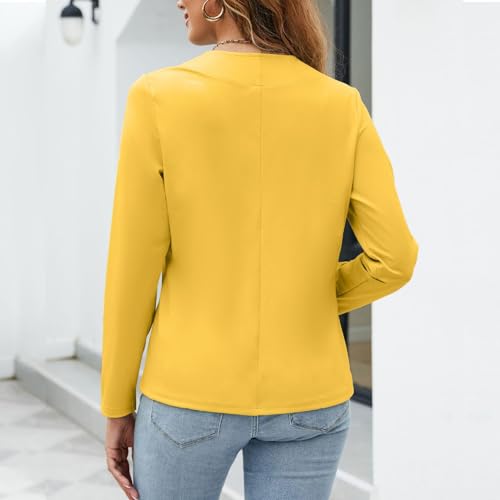 Lightweight Cardigan for Women Front Open Tops Casual Comfy Going Out Shirt Thin Suit Cardigan Trendy Office Surcoat4