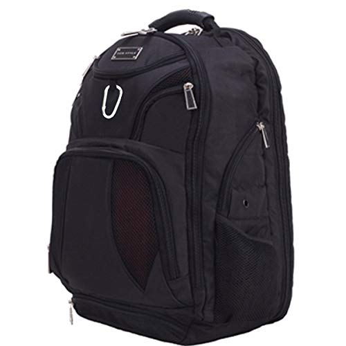 Eco Style 17" Unisex Black Modern Rectangular Daypack Backpack2