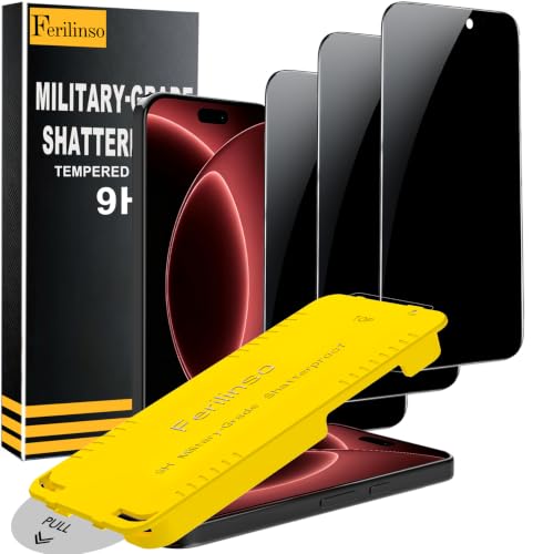 Ferilinso für iPhone 18 Pro Max für Panzerglas Sichtschutz, Kratzfest – Ansicht 1