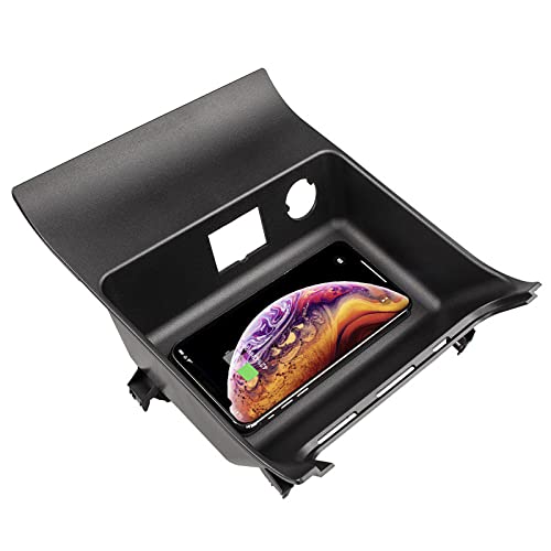 Wireless Charger Center Console for Ford Mondeo 2018, in-car Fast Phone Charging for iPhone Android Smartphones Storage Box Case Plate Qi-Certified