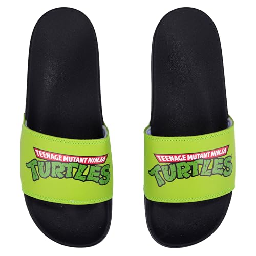 Odd Sox - Teenage Mutant Ninja Turtles Slides -Soft Slip-On Sandals- Large Size for Men & Women – Unisex Comfort House Slippers -Pool Slides, Casual Indoor/Outdoor Use