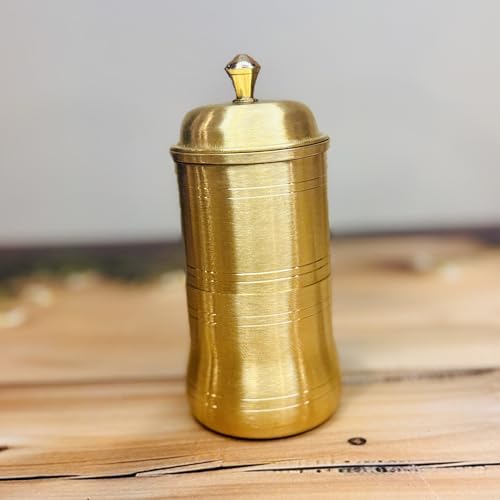 Image of Brass Coffee Filter | South Indian Traditional Style Coffee Maker | Handcrafted Copper Finish Filter Kaapi Brewer | Metal Coffee Filter for Home Kitchen Use Drinkware Tool