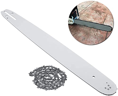 Image of Dumdaar Chainsaw Replacement Guide Bar with Chain Saw Chain Combo Set (22 inch Length)