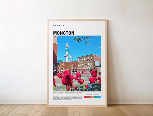 Moncton Print - Travel Poster, Canadian Art, Scenic Views, Vibrant City, Cultural Heritage, Outdoor Adventure, New Brunswick Charm, Canada