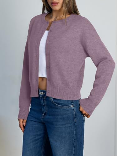 Image of Trendy Queen Cropped Cardigan Sweaters for Women Lightweight Y2k Fall Outfits Spring Fashion Clothes 2026