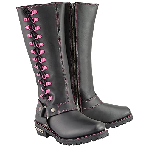 Image of Milwaukee Leather Women's Premium Leather Motorcycle Harness Boots Collection MBL - 6