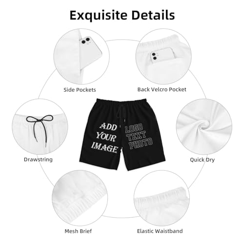 Custom Shorts for Men Design Your own Personalized Short add Text Photo Logo Customed Swim Short Beach Boardshorts3
