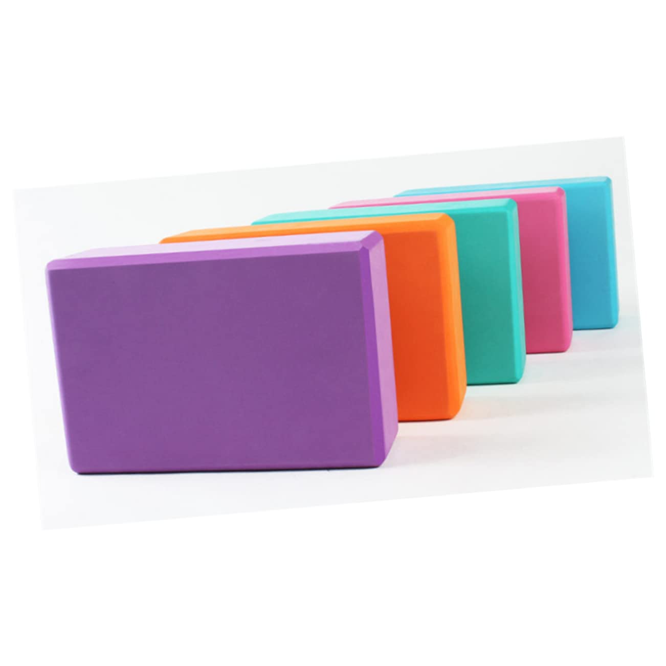 Mikikit High Density Eva Yoga Block Non Slip Exercise Brick for Fitness Stretching and Lightweight Supportive Yoga Prop Purple