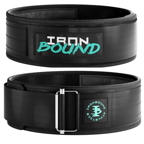 Ironbound Athletics Weight Lifting Belt – Auto Locking Powerlifting Belt for Men and Women – Durable Nylon Workout Belt for Deadlifts, Weightlifting, Bodybuilding, Squats, Weight Belt, Gym Belt