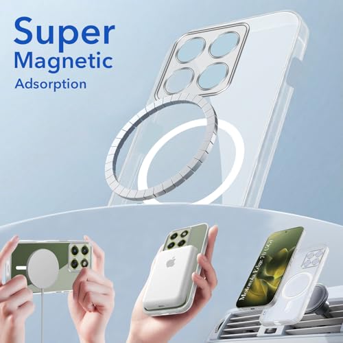 Image of Jkobi Lifetime Anti-Yellow MagSafe Compatible Clear Back Cover Case for Motorola Moto Edge 70 (Sleek Hard Crystal | Shockproof and Camera Protection)