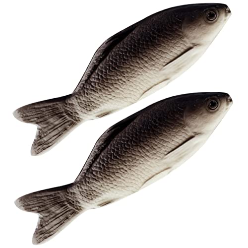 BESPORTBLE 2個 魚のモデルの枕 屋外装飾 ミニ鳥かご盆栽飾り 枕 フラッシュハット 装飾品 子羊ヘッドバンド大人用 ミニチュアドールハウスアクセサリー ケアヘッドバンド ベッド プ