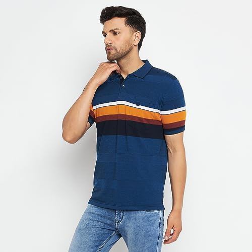 Image of Duke Stardust Men Polo Neck Half Sleeve Cotton T-Shirt (LF7069 D.Navy XXL)