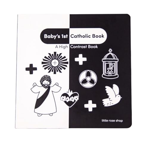 Baby's 1st Catholic Book - High Contrast Board Book with Coated Matte Cover - Promotes Visual & Cognitive Development - Perfect Catholic Gift for...