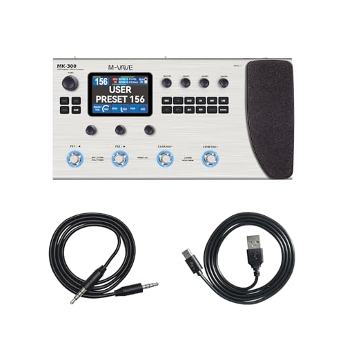 Multi-Effects Guitar Bass Pedal with 360+ Effects IRS Delay, Reverb, Modulation, Preamp, AMP Model, 160 Preset Storage, Built-in 300' LOOPER 128 Drum Machine, DS MK-300 MIDI Support