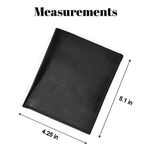 MARSHAL Genuine Leather Large Hipster Bifold Credit Card Id Men's Wallet4