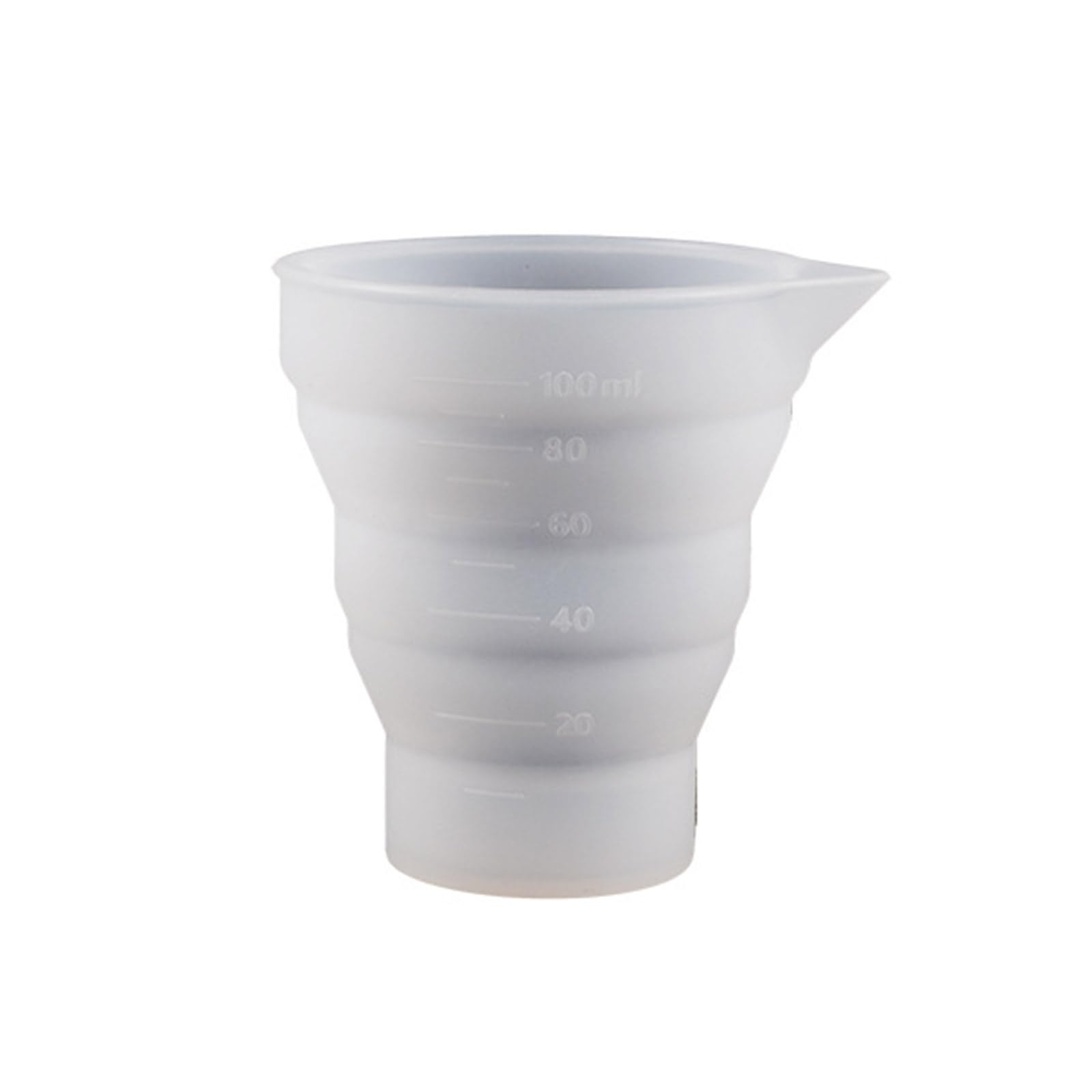 oringnat Foldable Silicone Measuring Cup Mold Folding Cup Epoxy Resin Casting Mould Jewelry Tool for Resin Art and