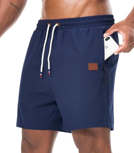 Curluriy Pantalones Cortos Running Hombre Pantalones Cortos Deportivos Gym Jogging Fitness Transpirable Verano con Bolsillo