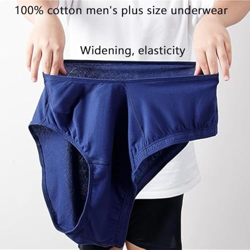 50-140kg 5PCS Cotton Middle-Aged Elderly Men's Loose Plus Size Briefs High Waist Underwear Panties Shorts Underpants3