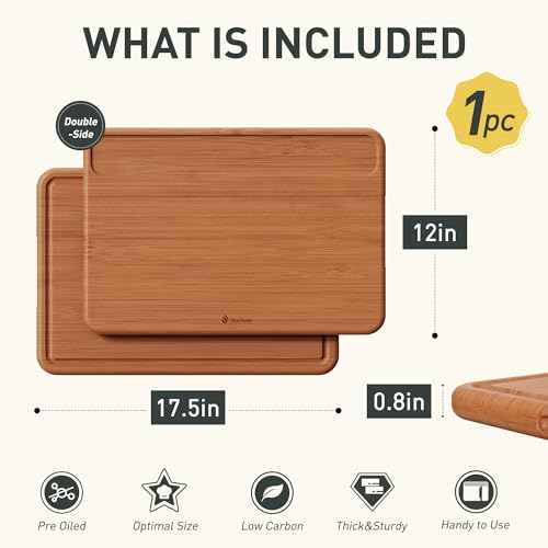Tabla para Cortar de Bambú Extra Grande Rectangular miniatura 3