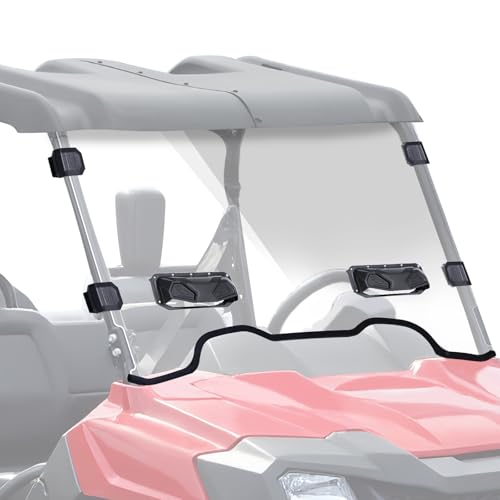 StarknightMT Pioneer 700 700-4 Vented Windshield 2014-2026 Scratch-Resistant PC Full Front Window UV-Resistant Windscreen Pioneer Accessories Clear