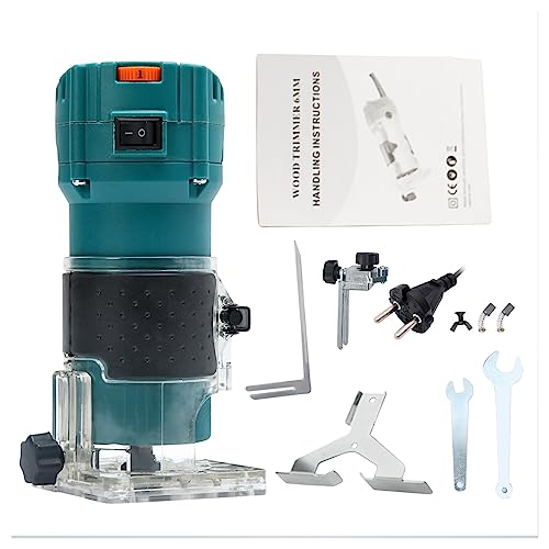 Fresadora De Madera, 800W 30000rpm Rebajadora Eléctrica Recortadora De Madera Enrutador, Compacto, 6 Velocidades Variables