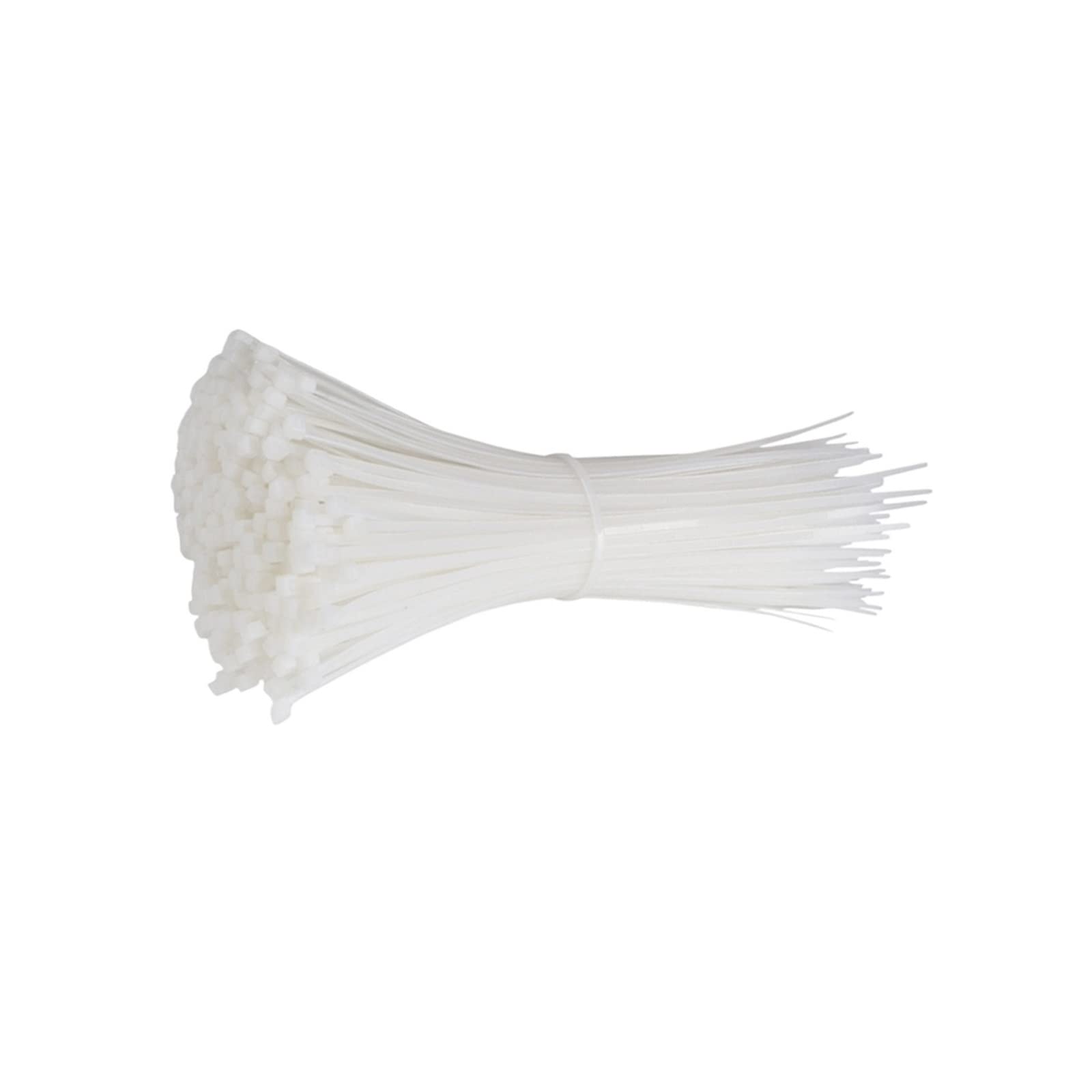 100 sztuk/worek Opaska kablowa Samoblokująca plastikowa opaska nylonowa Biały organizer Zamocuj drut kablowy Opaski kablowe Organizator do kabli Pasek na (Kolor: 5x400mm(biały) 100szt) (Biały)